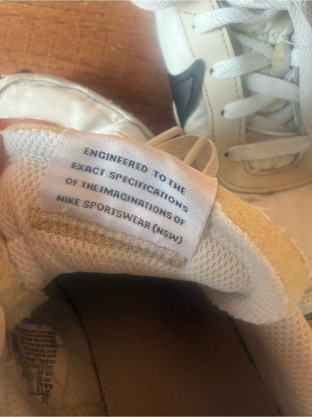 Nike Cream and Black Retro Runner Sneakers